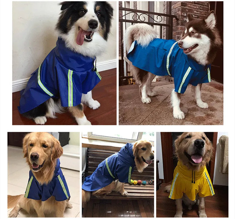 S-5XL Pets Small Dog Raincoats Reflective Small Large Dogs Rain Coat Waterproof Jacket Fashion Outdoor Breathable Puppy Clothes