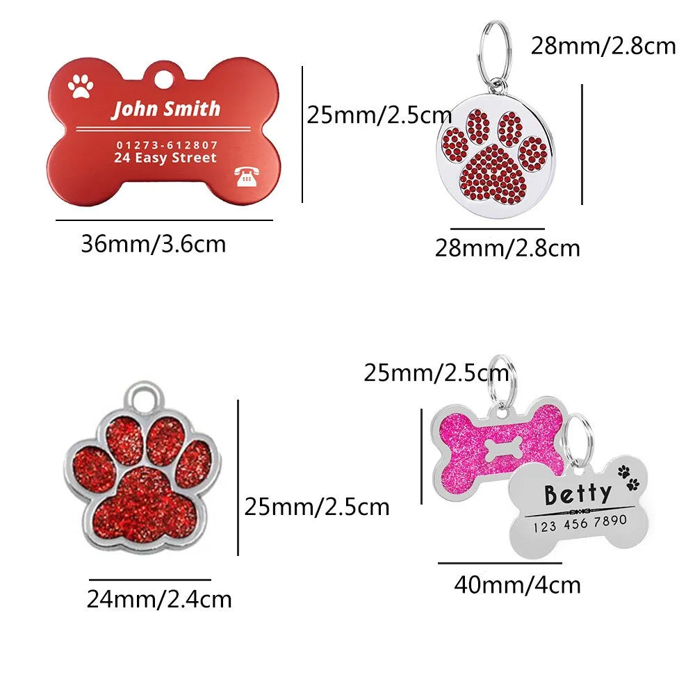 Personalized Address Tags for Dogs Id Tags Dog Tag Engraved Custom Dog Tag Dog Collar for Cats Dog Name Tag Pet Id Tag Collars