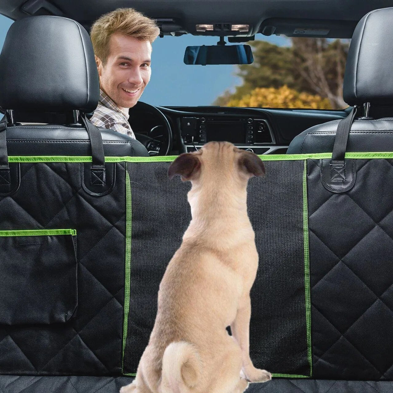Transport Dog Carrier Car Backseat Protector Mat Dog Car Seat Cover Car Hammock Waterproof Pet For Small Large Dogs Size 137x147