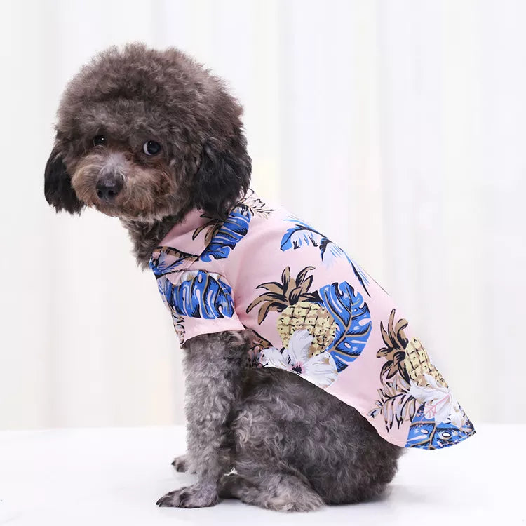 Hawaiian Beach Style Dog T-Shirts Thin Breathable Summer Dog Clothes for Small Dogs Puppy Pet Cat Vest Chihuahua Yorkies Poodle