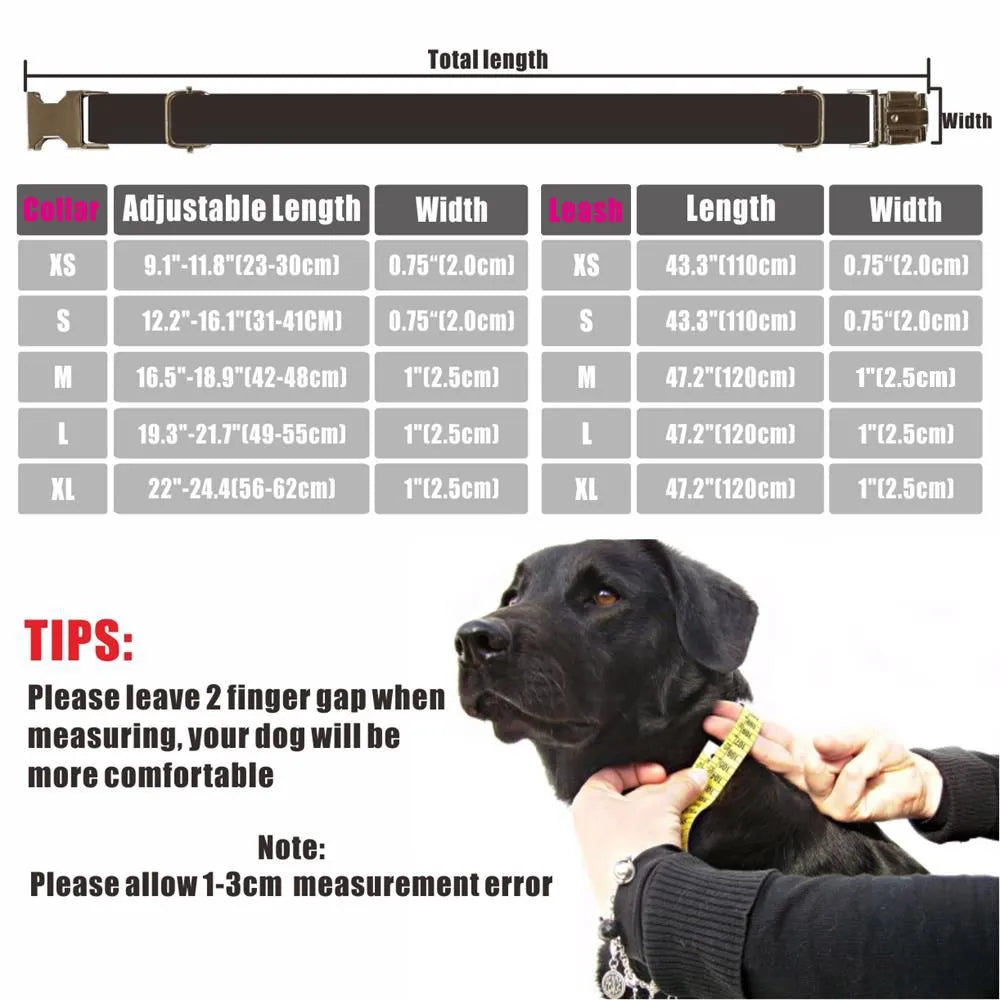 Personalized Dog Collar Customized Pet Collars Free Engraving ID Nameplate Tag Pet Accessory Suit Fiber Puppy Collars Leash